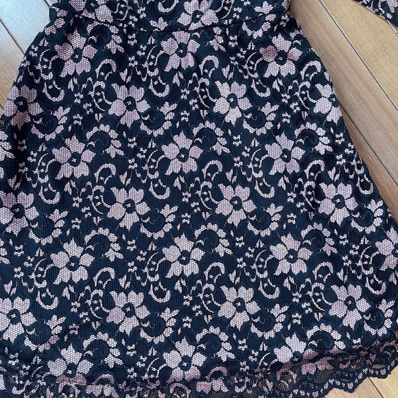 Kiyonna Black Blush Lace Fit & Flare Dress L USA Made with Pockets - Picture 3 of 14